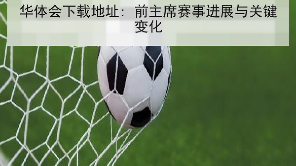 华体会下载地址: 前主席赛事进展与关键变化